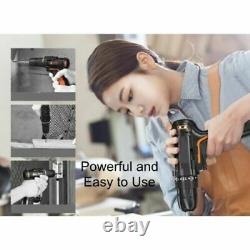 112pcs Electric Power Cordless Drill 12V Wireless Impact Driver Set With2Batteries