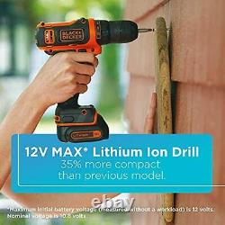12 Volt Drill Kit for Home Use Tool Set DIY DIYer with Case Bit Set V Driver 12v