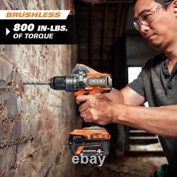 18V Brushless Cordless 1/2 In. Hammer Drill/Driver Kit with 4.0 Ah MAX Output Ba