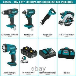 18-Volt LXT Lithium-Ion Cordless Combo Kit (5-Tool) with (2) 3.0 Ah Batteries