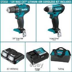 1.5 Ah 12V MAX CXT Lithium-Ion Cordless Drill Driver and Impact Driver Combo Kit