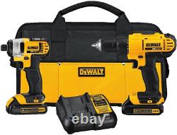 20V MAX Cordless Drill/Driver, Power Tool Combo Kit with 2 Batteries and Charger