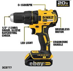 20V MAX Cordless Drill, Impact Driver, 2-Tool Power Tool Combo Kit, Brushless Po