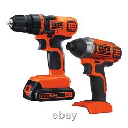 20V MAX Lithium-Ion Cordless Drill/Driver and Impact Driver Combo Kit (2-Tool)