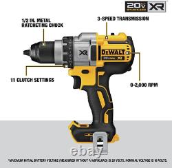 20V MAX XR Drill/Driver, Brushless, 3 Speed, Tool Only (DCD991B)
