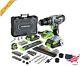 20v Max Cordless Drill Driver Set Electric Power Impact Drill Tool Withaccessories