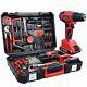 21v Max Cordless Drill/driver Kit, Brushless, Tool Set With Drill And Red