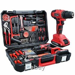 21V Max Cordless Drill/Driver Kit, Brushless, Tool Set with Drill and Red
