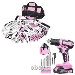 268-Piece Pink Tool Set & 20V Cordless Drill Driver