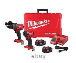 3697-22 Milwaukee FUEL Cordless Hammer Drill + Impact Driver 2-Tool Combo Kit