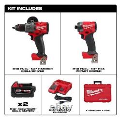 3697-22 Milwaukee FUEL Cordless Hammer Drill + Impact Driver 2-Tool Combo Kit