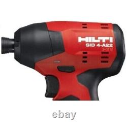 3Days Express HILTI SID 4-A22 22Volt 1/4 Hex Cordless Impact Driver, Bare Tool