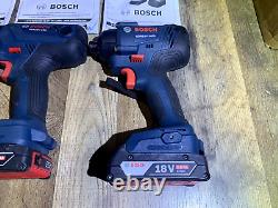 BOSCH 18V 2-Tool Combo Kit with 1/2 In. Compact Drill/Driver and 1/4 In. Hex