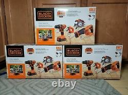 Black + Decker 20V MAX Cordless Combo Kit (4-Tool) with (2) Batteries & Charger