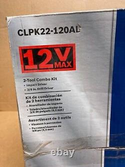 Bosch CLPK22-120AL 12V Max 2 Tool Combo Kit Impact Driver 3/8 Drill Driver New