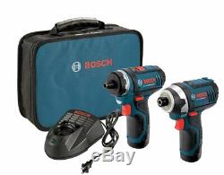 Bosch CLPK27-120 12V Max 2-Tool Combo Kit w. 2 Batteries, Charger and Case, Fast