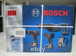 Bosch CLPK495-181 4-Tool 18-Volt Lithium Ion Cordless Combo Kit