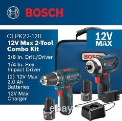 Bosch Drill Kit CLPK22-120 12-V 2-Tool Combo Kit Drill / Impact Driver