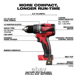 Brushless Cordless 1/2 Compact Drill/Driver M18 18V Lithium-Ion (Tool-Only)