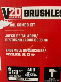 CRAFTSMAN 20-Volt Max 2-Tool Brushless Power Tool Combo Kit, Soft Case 2-Batterie