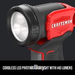 CRAFTSMAN Cordless Drill V20 Lithium Combo Kit, 4 Tool (CMCK401D2)