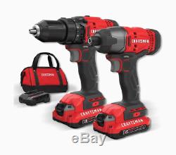 CRAFTSMAN V20 2-Tool 20-Volt Max Power Tool Combo Kit Bundle with Soft Case