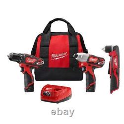 Cordless Drill Driver/Impact Combo Kit (2-Tool) With M12 3/8 Right Angle Drill