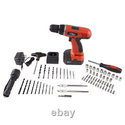 Cordless Drill Set-78 Piece Kit, 18-Volt Power Tool with Bits, Sockets, Drivers
