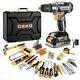 Cordless Drill Tool Kit Set, Drill Tool Box With Battery Electric Drill Driver