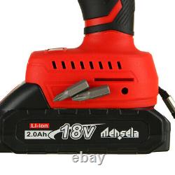 Cordless Electric Impact Driver Hammer Drill Combo Tool 18V Battery 1785 RPM US