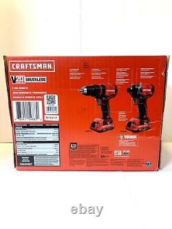 Craftsman CMCK210C2, V20 2 Tool 20 Volt Max Power Tool Combo Kit Drill Set NEW