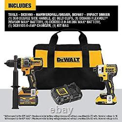 DEWALT 20V MAX Combo Kit with Hammer Drill & Impact Driver, 6.0-Ah, 2-Tool
