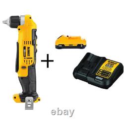 DEWALT 20V MAX Cordless 3/8 In. Right Angle Drill/Driver with Battery & Charger