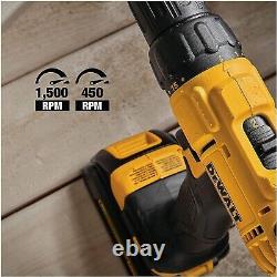 DEWALT 20V MAX Cordless Drill & Impact Driver Power Tool Combo Kit with 2 Batterie