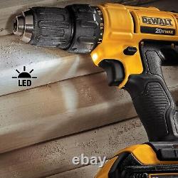 DEWALT 20V MAX Cordless Drill & Impact Driver Power Tool Combo Kit with 2 Batterie