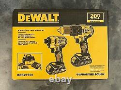 DEWALT 2-Tool 20-Volt Max Brushless Drill / Driver Kit with Soft Case DCK277C2