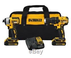 DEWALT 2-Tool 20-Volt Max Brushless Power Tool Combo Kit with Soft Case Charger
