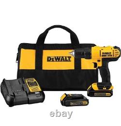 DEWALT DCD771C2 20V MAX Li-Ion 1/2 in. Cordless Drill/Driver Kit (1.3 Ah) New