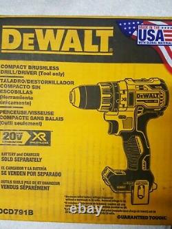 DEWALT DCD791B 20V MAX XR Li-Ion 1/2 in. Compact Drill/Driver (Tool Only) New