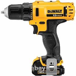 DeWalt DCD710S2 12V MAX 3/8 in. Compact Cordless Lithium-Ion Drill Driver Kit