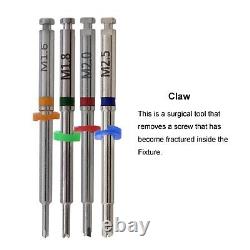 Dental Implant Fractured Broken Screw Removal Kit Claw Reverse Drill Driver SR