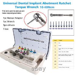 Dental Implant Screw Driver Kit Abutment Screw Drilling tools set of 9 Drivers