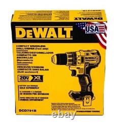 Dewalt-DCD791B 20 V MAX XR Li-ion Compact Brushless Drill/Driver (Tool Only)