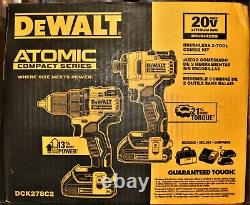 Dewalt DCK278C2 2-Tool ATOMIC 20V MAX Cordless Drill & Impact Combo Kit