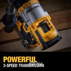 Dewalt Power 2-Tool Combo Kit 20V Brushless Hammer Drill/Driver+(3) Speed Driver