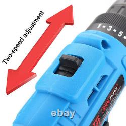 Electric Drill Cordless Screwdriver Impact Driver Battery 18v Tool Rechargeable