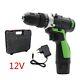 Electric Screwdriver Cordless Wireless Drill Driver 12v Dc 3/8in 2-speed Tool