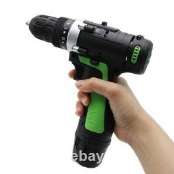 Electric Screwdriver Cordless Wireless Drill Driver 12V DC 3/8in 2-Speed Tool