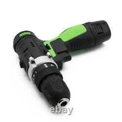 Electric Screwdriver Cordless Wireless Drill Driver 12V DC 3/8in 2-Speed Tool
