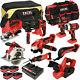 Excel 18v 9 Piece Power Tool Kit With 4 X 5.0ah Batteries Charger & Bag Exl5058